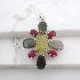 Multi Tourmaline And Ruby Silver Necklace, thumbnail 4 of 4
