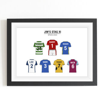 Personalised Football Stag Do Print, 3 of 5