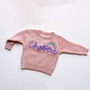 Personalised Kids Name Rainbow Knit Jumper Hand Felted, thumbnail 5 of 11