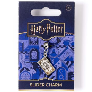 Harry Potter Hogwarts Express Ticket Slider Charm Silver, 2 of 2