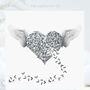 Angel Silver Butterfly Heart Butterflies Card, thumbnail 1 of 12