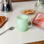 Mint Green Stacking Glass Coffee Cup, thumbnail 1 of 4