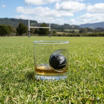 Personalised Rugby Ball Whisky Glass, 3 of 12