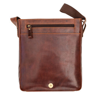 Personalised Men's Leather Messenger Bag Gift, 5 of 9