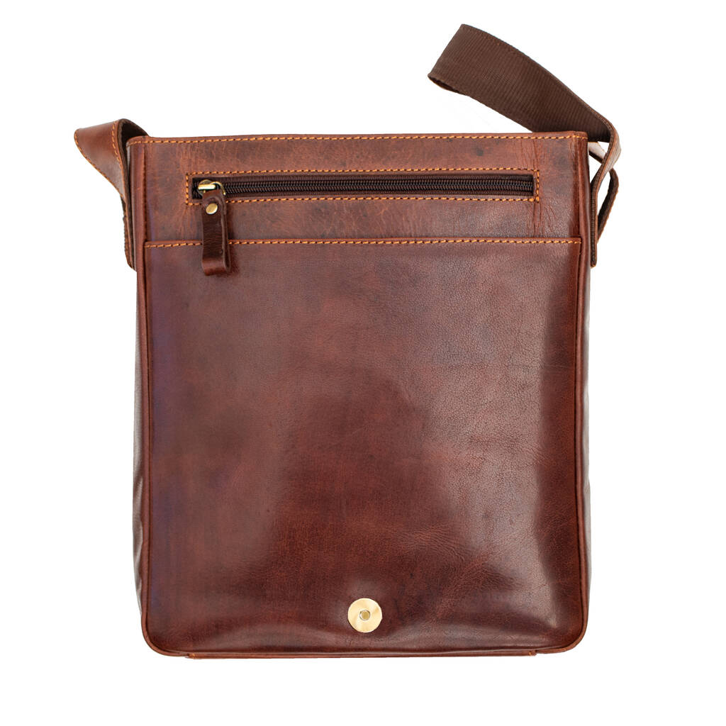 Personalised Men's Leather Messenger Bag Gift By Wombat ...