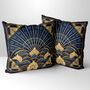 Deco Elegance In Blue Art Deco Cushions Design Four, thumbnail 1 of 8