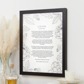 Personalised 'Use Your Own Words' Grey Floral Print, 4 of 9