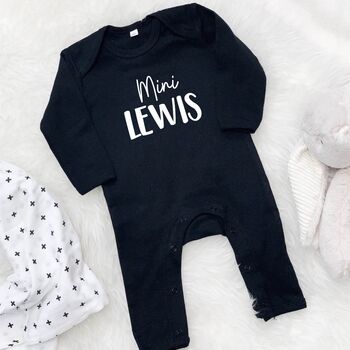 'Mini' Personalised Rompersuit Gift For New Baby, 8 of 8
