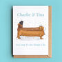 'So Long To The Single Life' Sausage Dogs Wedding Card, thumbnail 1 of 2