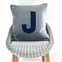 Personalised Handmade Wool Cushion With Initials, thumbnail 3 of 7