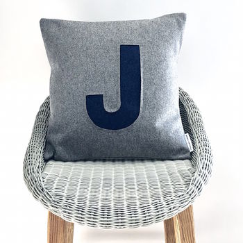 Personalised Handmade Wool Cushion With Initials, 3 of 7