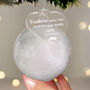 Personalised White Memorial Feather Bauble, thumbnail 2 of 4
