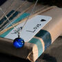 Sapphire Blue Glass And Sterling Silver Necklace, thumbnail 4 of 12