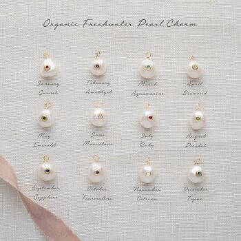 Freshwater Pearl Birthstone Statement Chain Necklace, 6 of 12