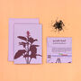 Illustrated Greetings Card With Purple Basil Seeds, thumbnail 2 of 5