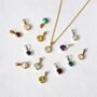October Birthstone Opal Gold Plated Charm Necklace, thumbnail 5 of 12