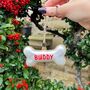 Personalised Dog Bone Shaped Bauble, thumbnail 2 of 3