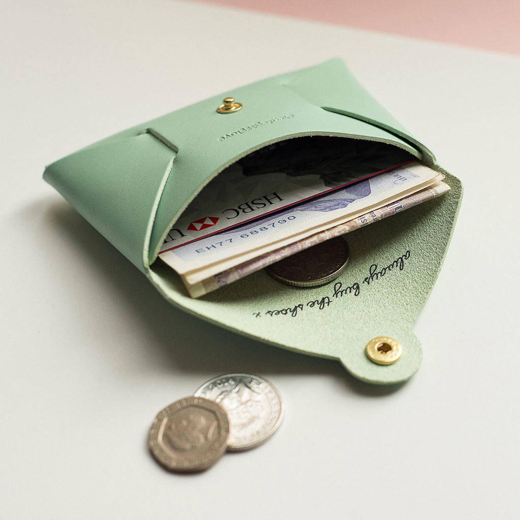 Personalised Coloured Leather Coin Purse By Create T Love 6186