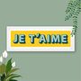 Framed Je T'aime Typography Print, thumbnail 5 of 10