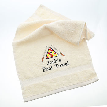Personalised Pool Player Towel, 2 of 5