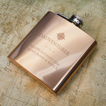 Personalised Copper Hip Flask, 2 of 2