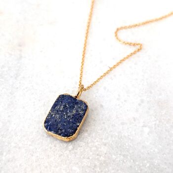 The Rectangle Lapis Lazuli Necklace, 3 of 8