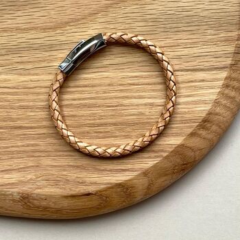 Men's Leather Plaited Bracelet, 6 of 10