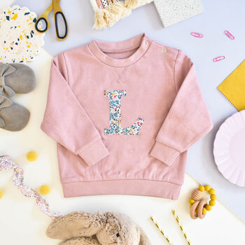 Liberty Of London Personalised Children's Jumper Pink, 2 of 6