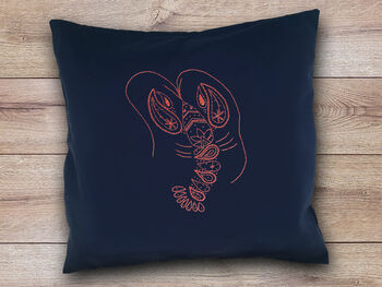 Lobster Cushion Beginners Embroidery Kit, 3 of 4