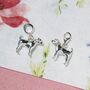 Jack Russell Charm Sterling Silver, thumbnail 2 of 7