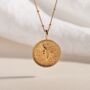 Inspire Gold Vermeil Plated Shorthand Coin Necklace, thumbnail 4 of 8