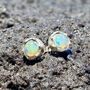 Maya Opal Stud Earrings Silver Or Gold Plated, thumbnail 6 of 12