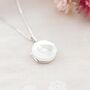 Mother Of Pearl Name And Date Personalised Locket, thumbnail 1 of 12