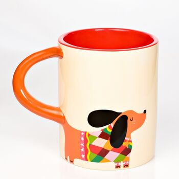 Ceramic Dachshund Dog Mug With 3D Tail, 2 of 4