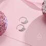 Sterling Silver Fern Leaf Open Hoops, thumbnail 6 of 10