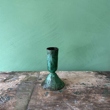 Verdigris Candle Holder, Austen, 3 of 9