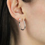 Everyday Sterling Silver Hoop Earrings, thumbnail 6 of 10