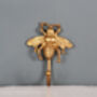 White Or Gold Tone Metal Bee Wall Hook, thumbnail 5 of 5