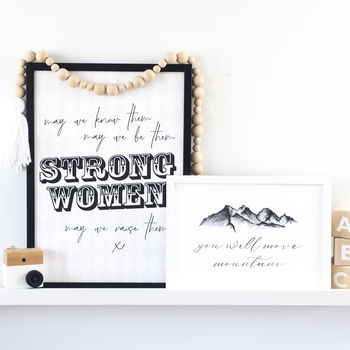 Strong Women Inspirational Quote Print, 3 of 8
