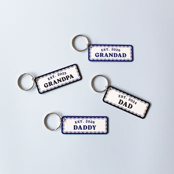 The Year You Became My Grandad Personalised Keyring, 6 of 6