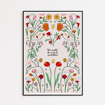 Olivia Dean “Nice To Each Other” Floral Lyric Art Print, 3 of 3