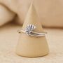 Sterling Silver Ginkgo Ring, thumbnail 2 of 8