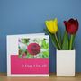 Personalised Water Lily Flower Card, thumbnail 3 of 8