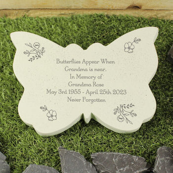 Personalised Floral Memorial Resin Butterfly, 6 of 8