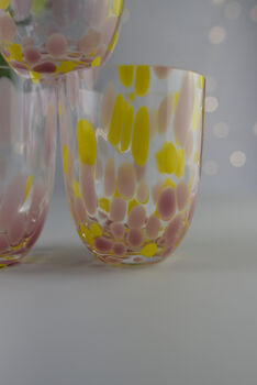 Pink And Yellow Confetti Glass, 3 of 3