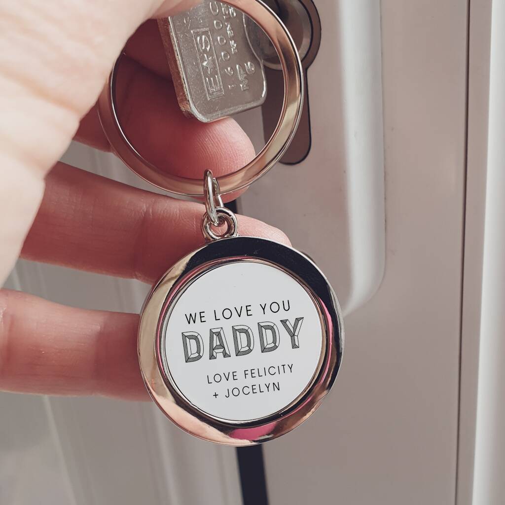 Love You Daddy Keyring Personalised By The Unusual T Boutique