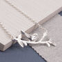 Silver Resting Robin Necklace, thumbnail 1 of 2