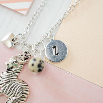 Personalised Zebra Charm Necklace, 3 of 3