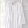Victorian Jubilee Nightdress Embroidered Rose Vintage Victorian Style Long Sleeve Cotton Nightgown, thumbnail 3 of 3