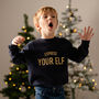 Express Your Elf Kids Christmas Jumper, thumbnail 5 of 6